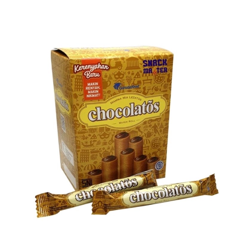 

CHOCOLATOS STICK WAFER ROLLS ISI 24PCS GARUDAFOOD