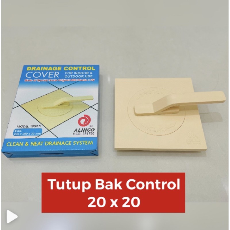 Tutup Bak Kontrol / Drainage Control Cover 20 x 20 ABS Alinco Cream