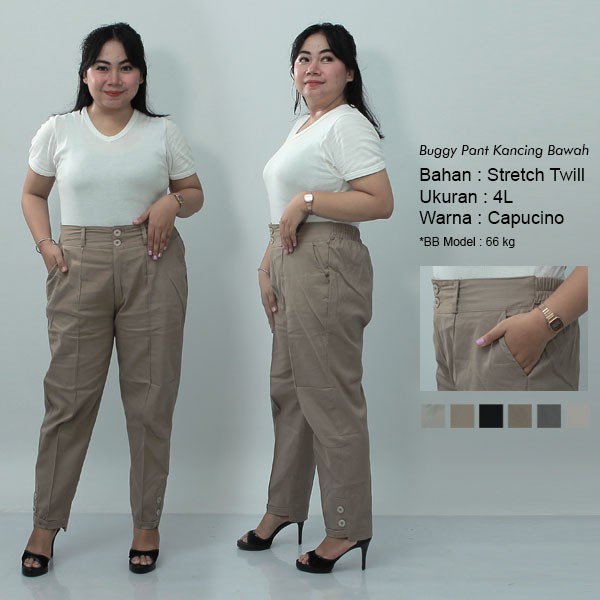 309 OFFICE PANTS JELITA CELANA BAHAN FORMAL KANTOR 4L5L6L8L Baggy Pants Jumbo Cream Chino / Celana Kerja Wanita Jumbo / Celana Kantor Big Size Wanita / Celana Karet Katun Kekinian / Celana Bahan Model Terbaru Seragam Super Big Wanita