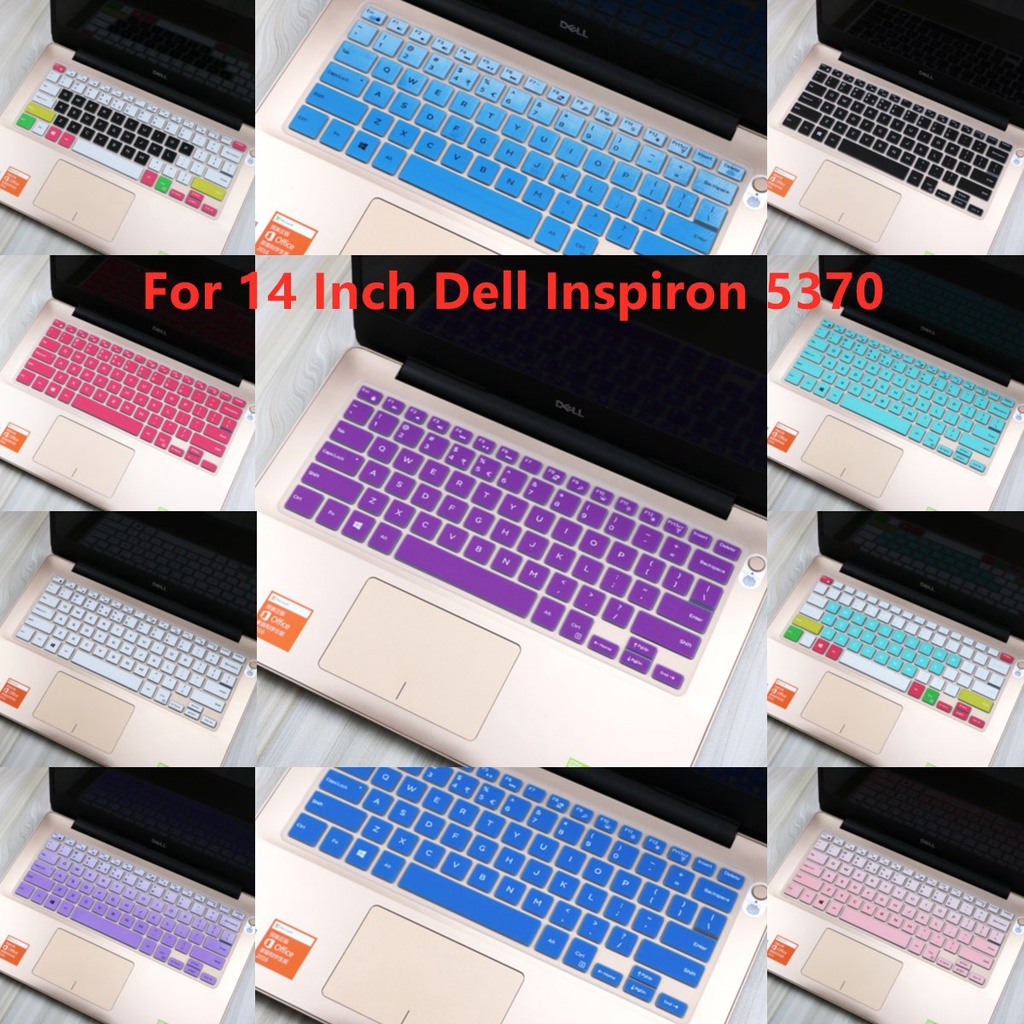 For 14 Inch Dell Inspiron 5370 Soft Ultra-thin Silicone Laptop Keyboard Cover Protector