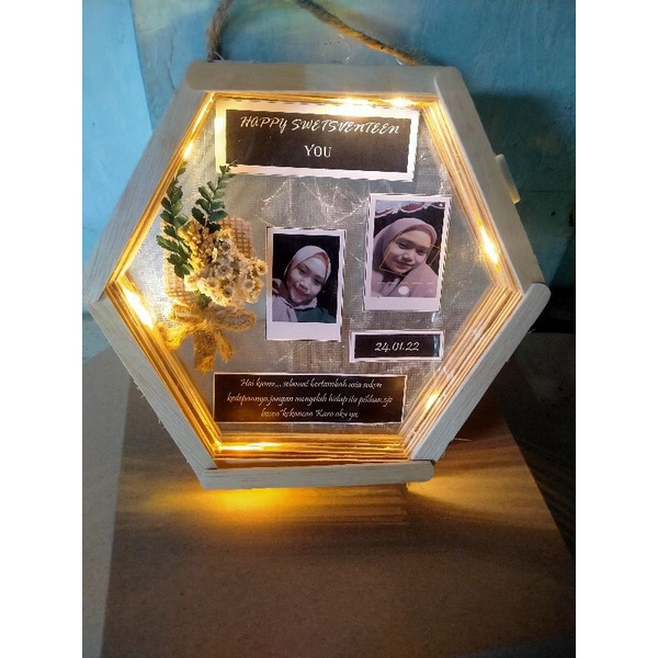 hexagon frame | frame hexagon | kado kekinian | frame foto custom | hexa frame | frame foto kekinian