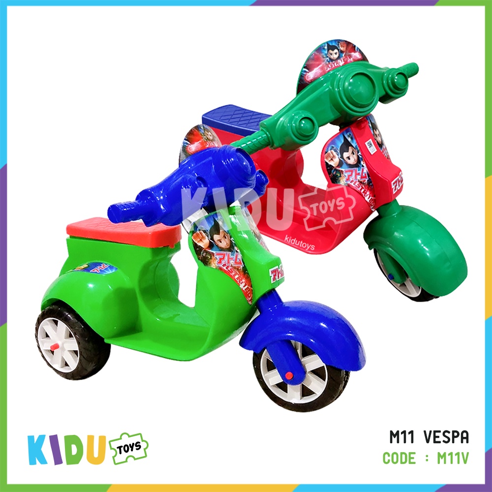 Mainan Anak Motor Vespa M11 Vespa (Ride on Vespa) Kidu Toys