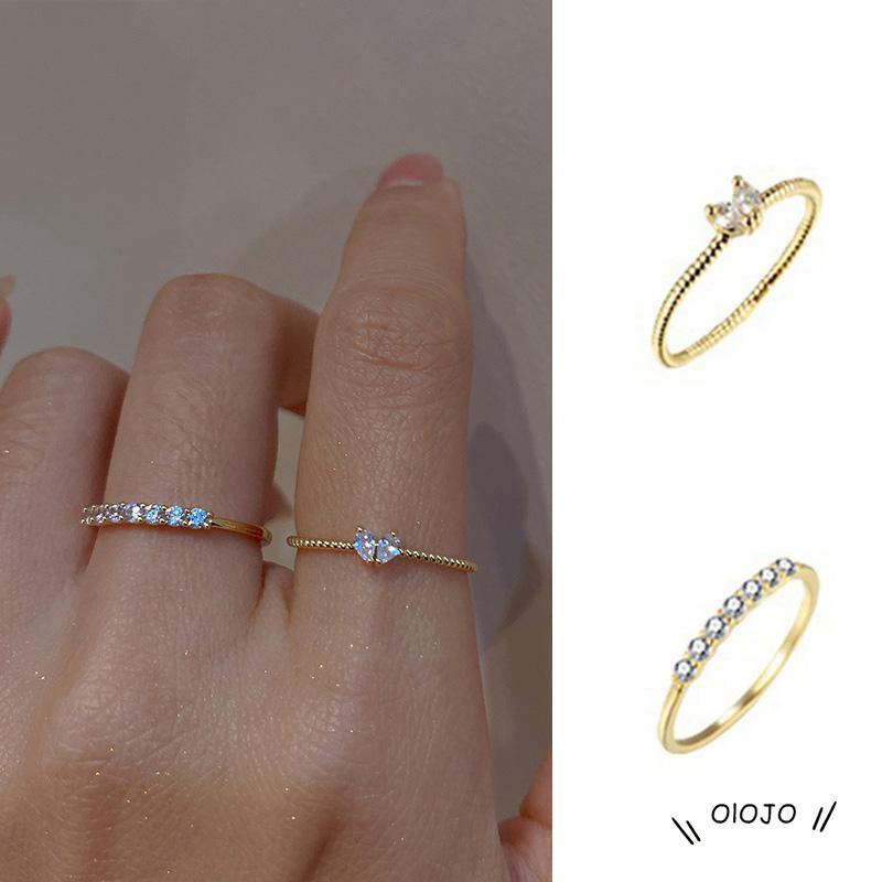 【COD】Cincin Jari Telunjuk Desain Hati Kecil Mewah Ringan Untuk Wanita