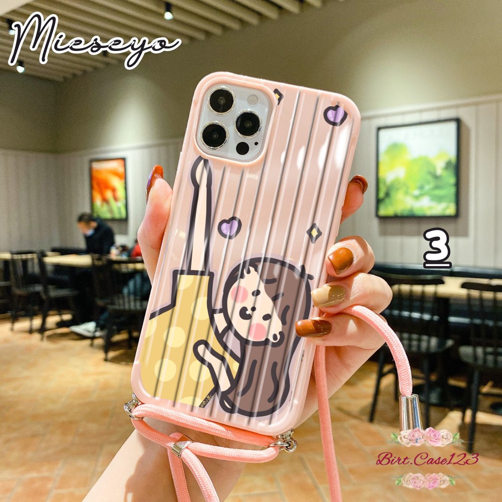 Softcase Koper Slingcase Lanyard MIESEYO Oppo A1k A3s A12 A33w Neo7 A37 Neo9 A39 A57 BC3034