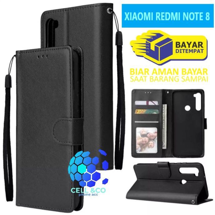 Flip cover XIAOMI REDMI NOTE 8 Flip case buka tutup kesing hp casing flip case leather wallet