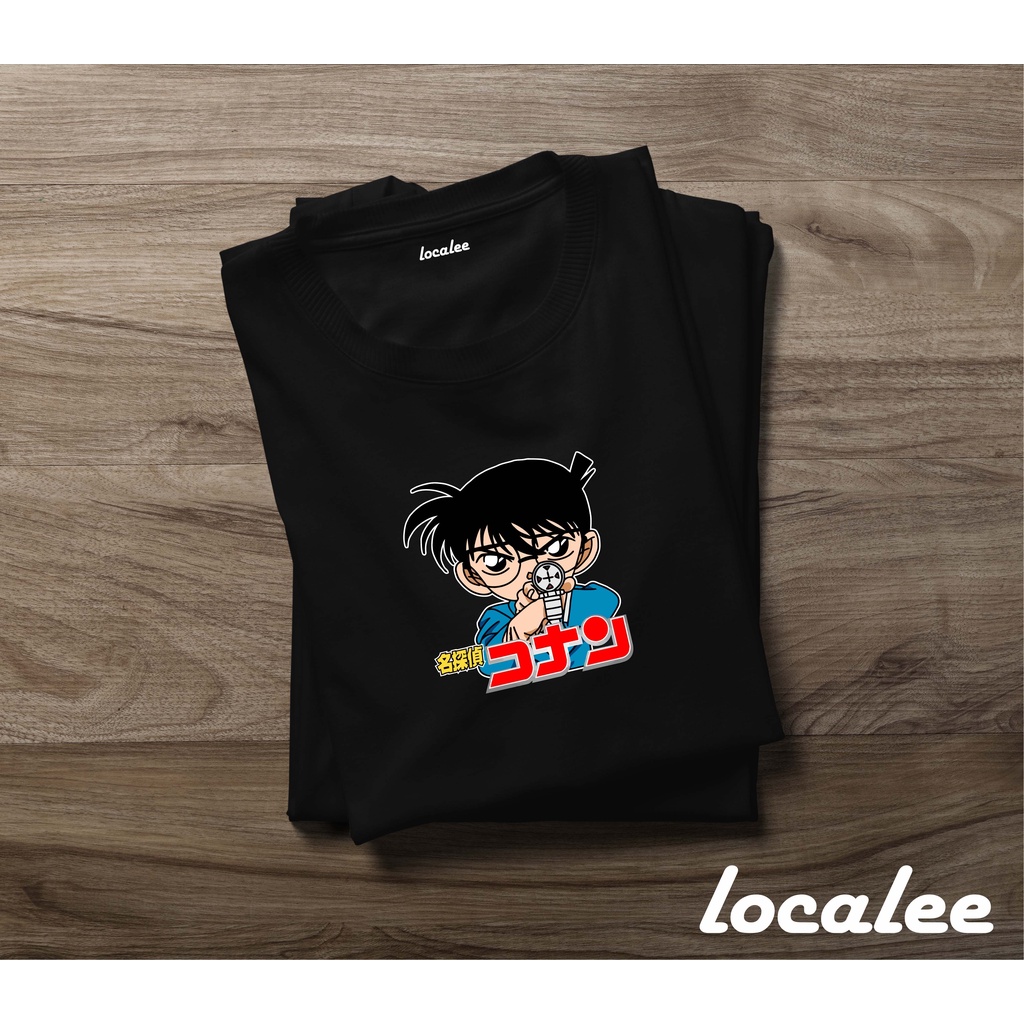 CONAN COMIC JAPAN TSHIRT-KAOS SABLON KOLEKSI CONAN- DETECTIVE CONAN BLACK TSHIRT