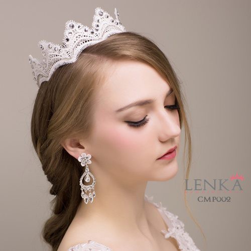 [READY STOCK] MAHKOTA CROWN BRIDAL AKSESORIS RAMBUT PENGANTIN PUTIH CMP002