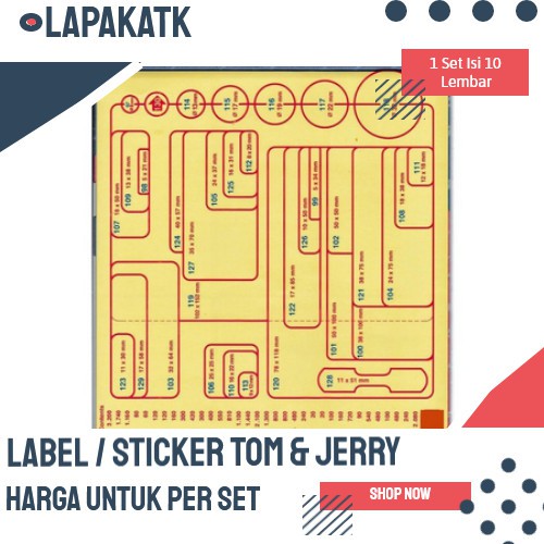 

PROMO Label / sticker tom & jerry LENGKAP ++LT1