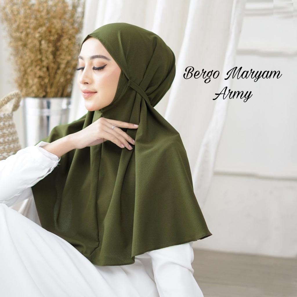 Hijab Jilbab instan bergo Maryam diamond dewasa / hijab Khimar bergo Maryam no pet