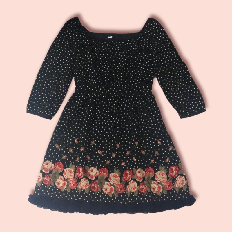 Dress kawaii floral premium brand Feroux japan