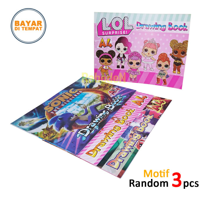 

3pcs Buku Bergambar A4 Drawing Book isi