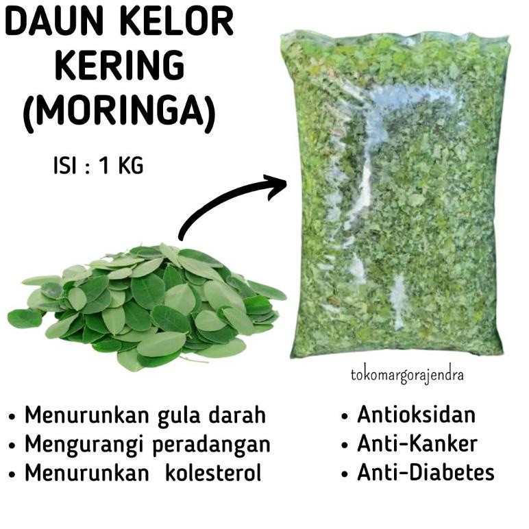 

[PRODUK 0K68N] PROMO Daun Kelor Kering 1kg Murni 100% Daun Moringa CWK