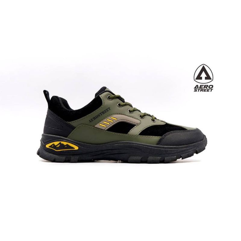 190 Sepatu Hiking Aerostreet40-43 Ormond Hitam Olive Kuning