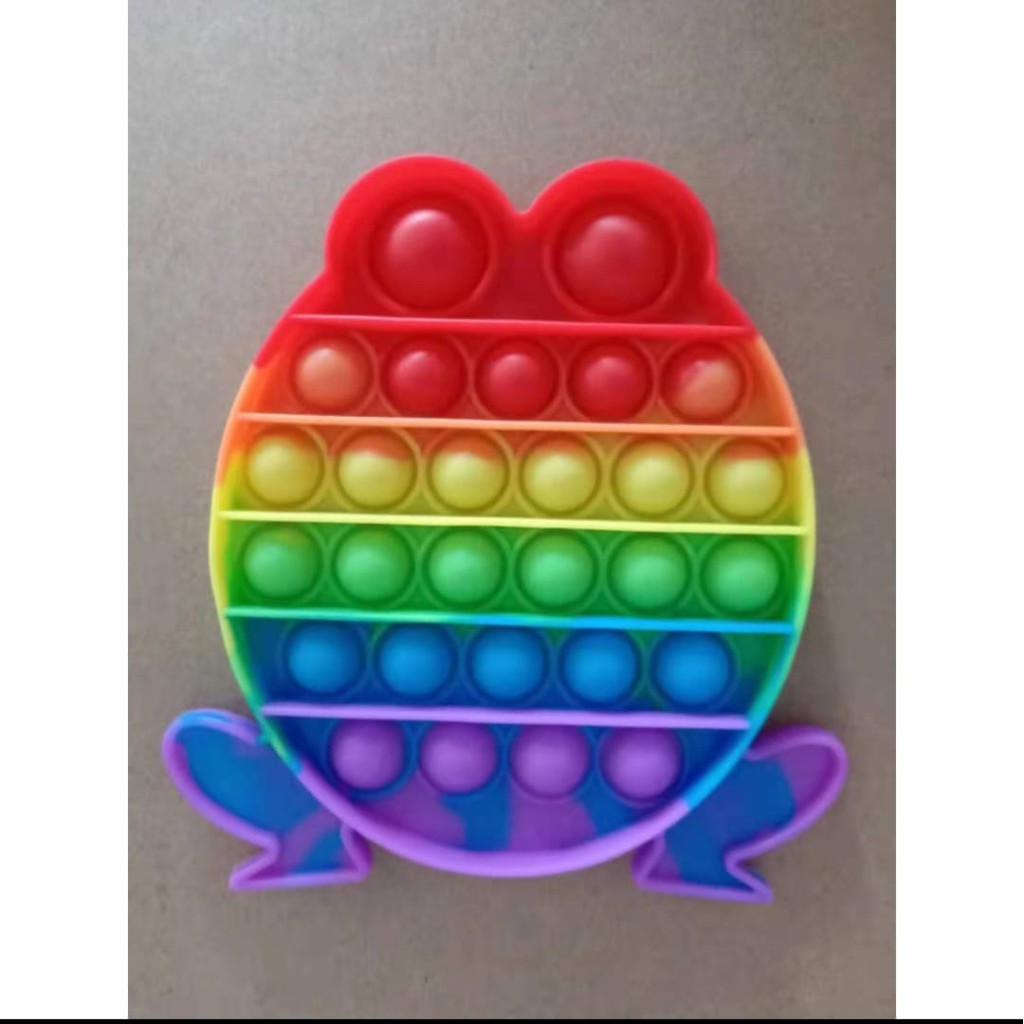 (BW) Push Pops Bubble Toy Anti-stress Pop It Fidget Toys Kartun Karakter-KATAK 12CM