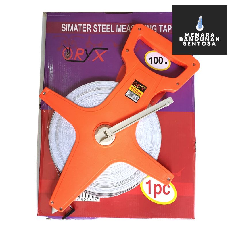 Rol Meter Fiber Oryx / IGM Tancap 100M - Meteran Gulung Tanam 100 Meter