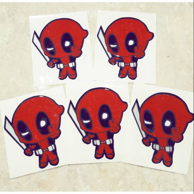 

Stiker Decals Deadpool Chibi Marvel Avengers Lucu