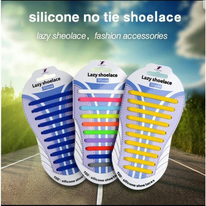 Tali sepatu Karet Silikon Premium Shoelace Silicone (20pcs/pack)