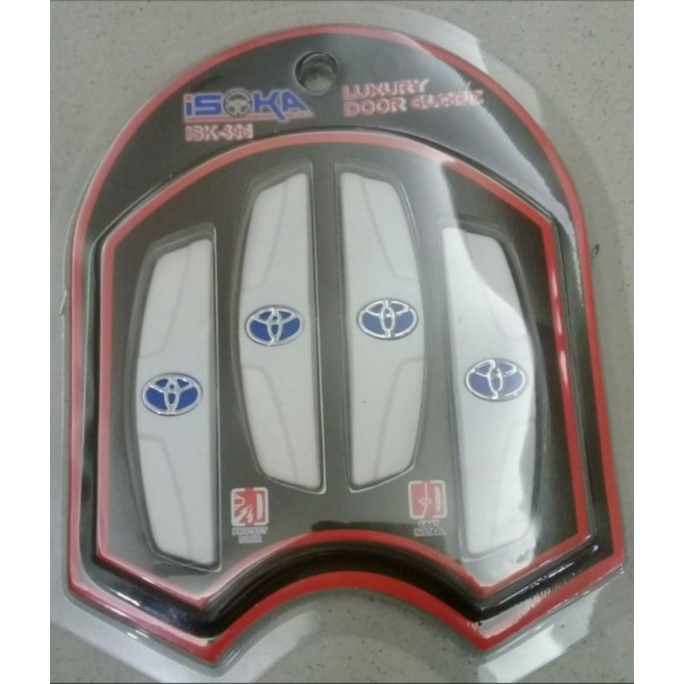 door guard / karet pelindung pintu mobil toyota avanza new / vvti putih logo biru