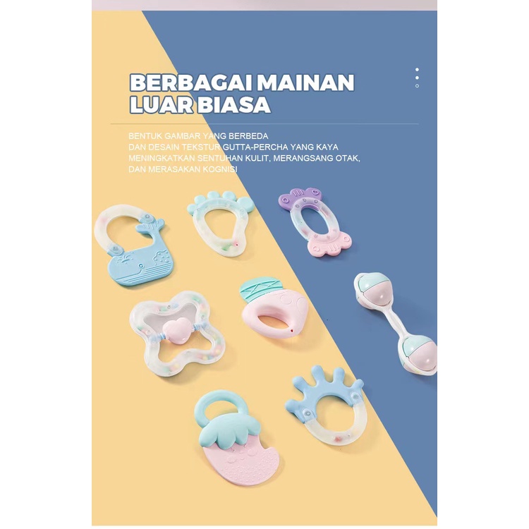 SB168 Mainan Gigitan Bayi Teether Bayi Bersuara Aman Gigitan Untuk Bayi BPA FREE