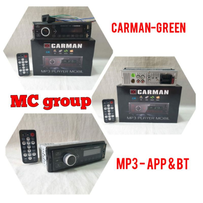 single Din CARMAN tape MOBIL CARMAN MP3 USB BLUETOOTH LED