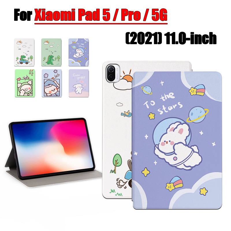 [Sleep/Wake] For Xiaomi Pad 5 Pro 5G (2021) 11.0 inch Mi Pad5 21051182G Tablet Protective Case Fashion Pattern Cartoon Anime Stand Flip Cover