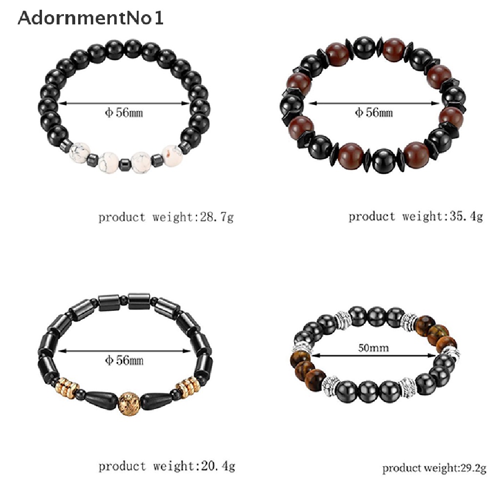 (AdornmentNo1) Gelang Tangan Magnetik Hematite Untuk Kesehatan / Menurunkan Berat Badan Pria / Wanita