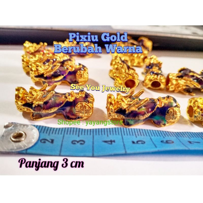 Pixiu GOLD Berubah Warna 3 cm Warna bunglon