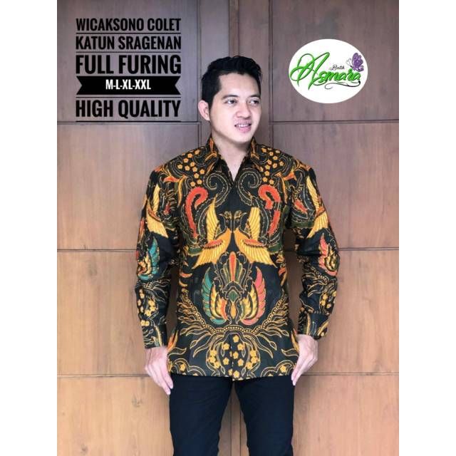 WICAKSONO COLET Batik Pria Full Furing Asli Katun Halus Sragenan