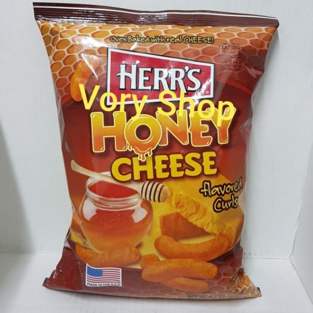 

Herrd honey cheese curls snack import USA 184g