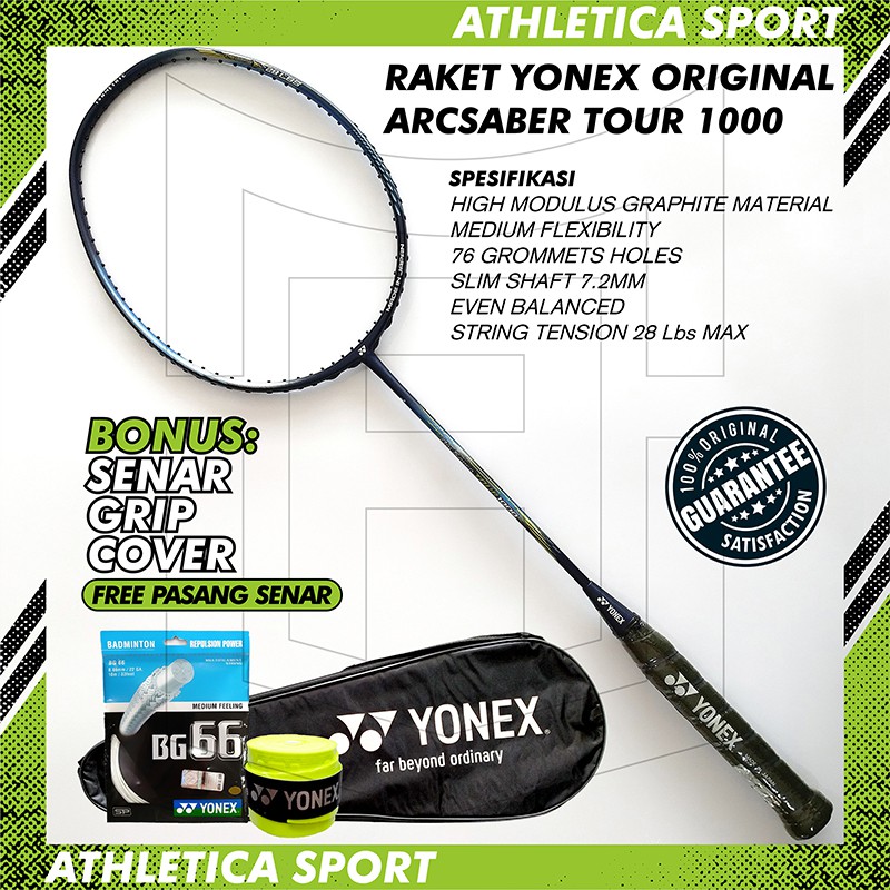 RAKET BADMINTON YONEX ARCSABER TOUR 1000 ORIGINAL NAVY BLUE