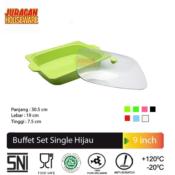 Saji Prasmanan - Buffet Set Melamin Single 9 Inch Ps0801 Gd Melamine Piring Prasmanan