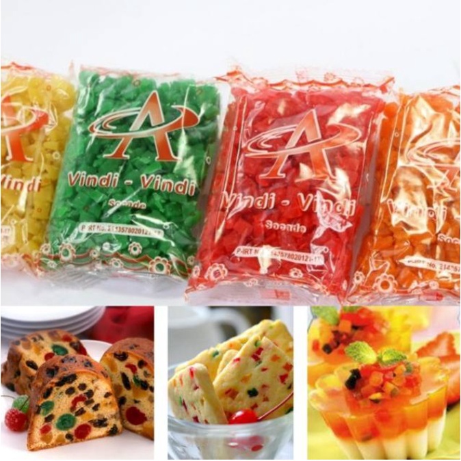 Sukade warna warni vindi vindi topping kue bolu topping puding