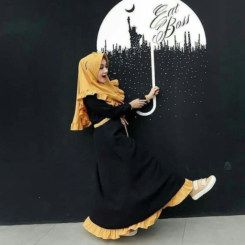 GAMIS SET FREE HIJAB/ARSYELA DRESS/MOSCREPE