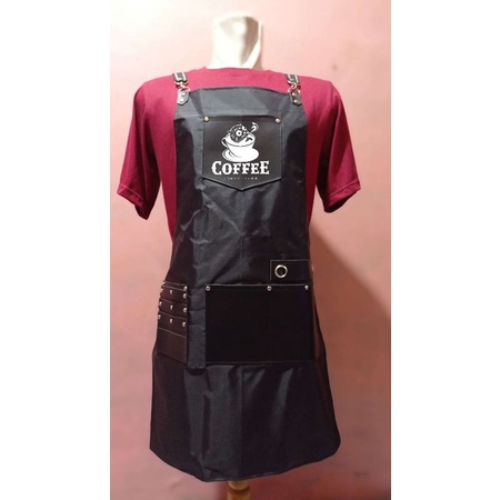 apron barista keren logo baru premium