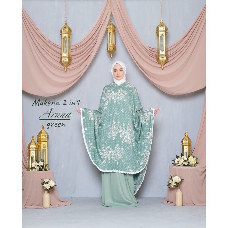 MUKENA RAYON PREMIUM MUKENA 2IN1 MUKENA TRAVELING MUKEN ADEM MUKENA TRAVELING ARUNA
