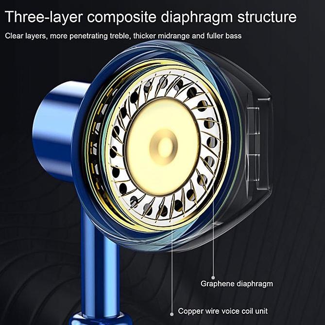 J4R2 ⚡YZ Metal Earphone Wired Gaming Earphones with phone 9D Bass Original waterproof Headset Headph