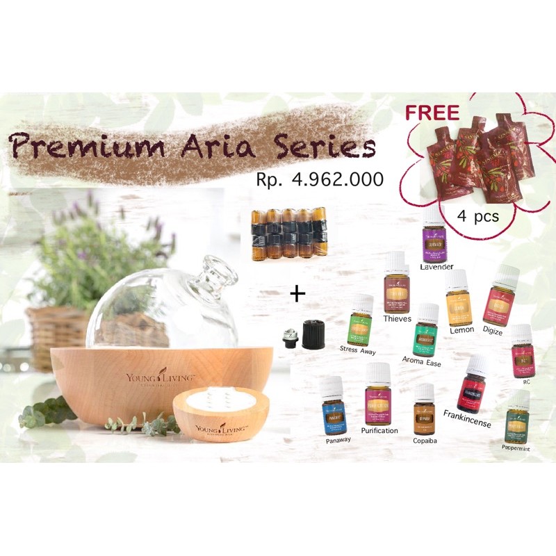 PREMIUM ARIA DIFFUSER SERIES with 12 Oils AROMA roller+10 bottle 5ml free ning xia 4pcs Young living