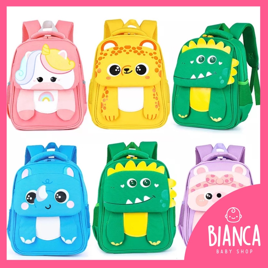 BIANCA - T001 Tas Ransel Anak Sekolah YELLOW TIGER SERIES