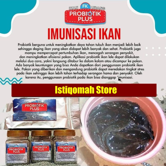 PROBIOTIK PLUS FK 100gram dapat Mencegah Pertumbuhan Penyakit, Mengurai Sisa Makanan &amp; Amoniak, Mempercepat Pertumbuhan Ikan, Membantu Menjernihkan Air, Mengurangi Stres Pada Ikan, Menghambat Pertumbuhan Bakteri Patogen, dll