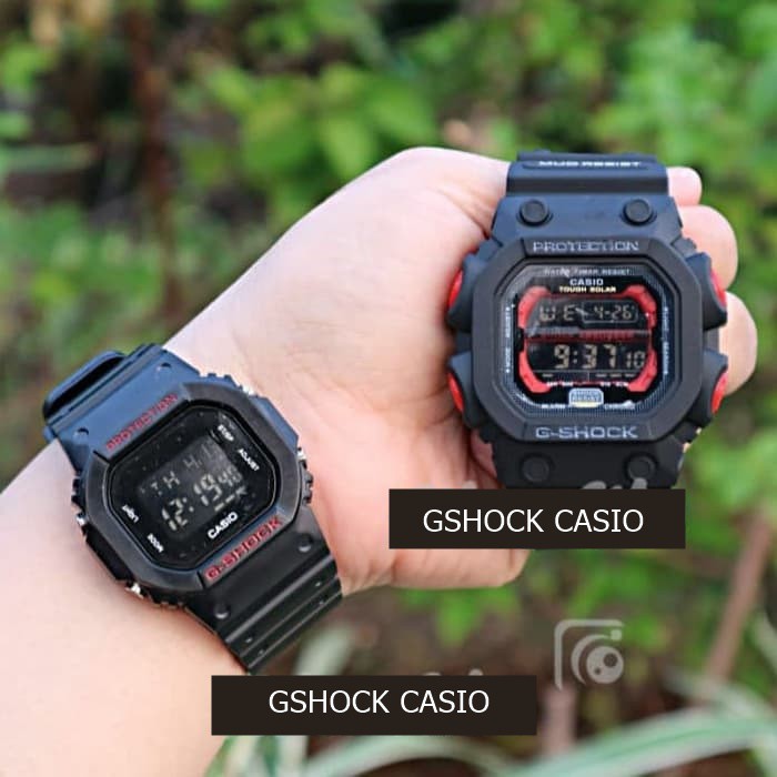 GSHOCK CASIO COUPLE GX 56 KINGKONG x DW5600 JAM TANGAN PRIA COUPLE DIGITAL FULL HITAM TALI HIJAU