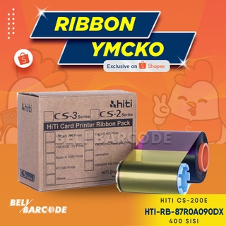 RIBBON COLOR HITI CS 200E PRINTER ID CARD YMCKO 400 IMAGES