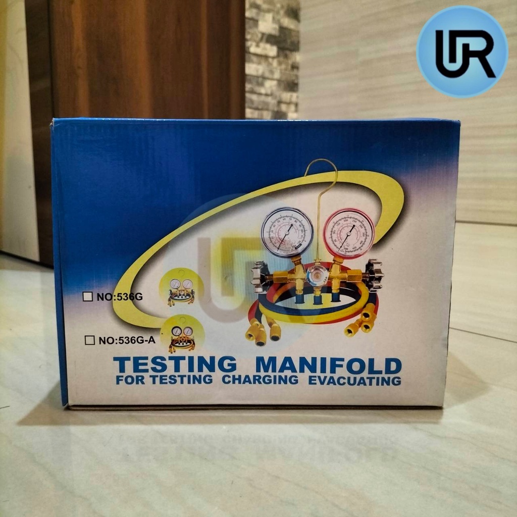 MANIFOL DOUBLE |DOUBLE MANIFOLD FREON R410  | MANIFOLD DOUBLE R410 + 3 BUAH SELANG | MANIFOLD GAUGE 