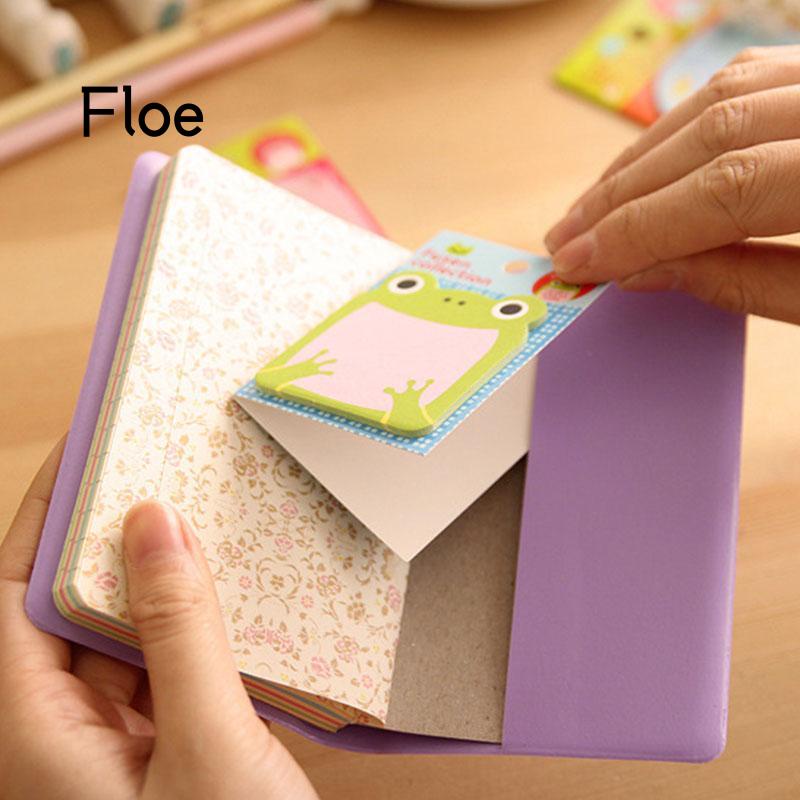 Fl 20 Lembar Sticky Note / Memo Pad Motif Kartun Hewan Lucu Untuk Pelajar / Kantor