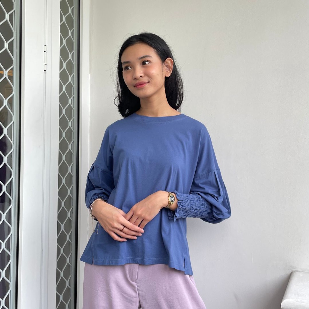Agni - Bia Tee Denim Blue - T-Shirt (Kaos) Wanita Denim Blue
