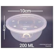 Mangkok Thinwall Salad Buah 200ml Bowl Salad Buah Plastik 200ml