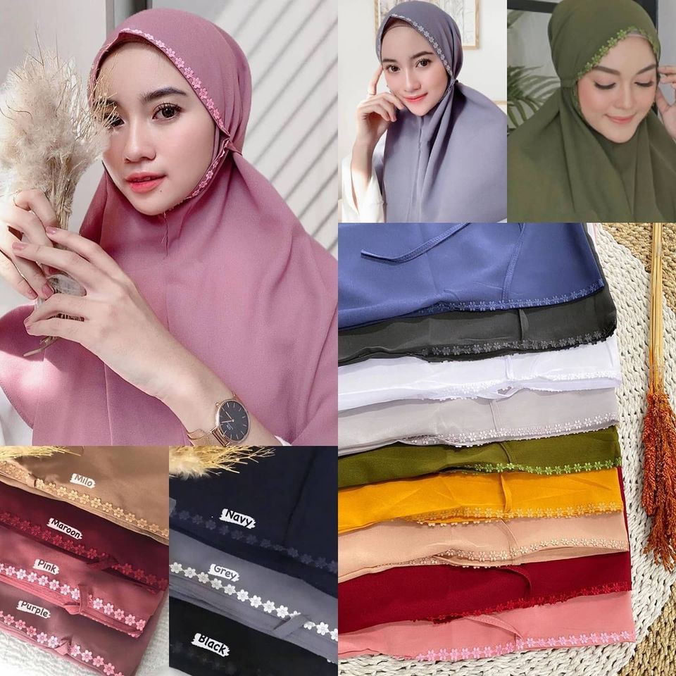 HIJAB INSTAN AGNES BERGO / KERUDUNG BERGO MELATI