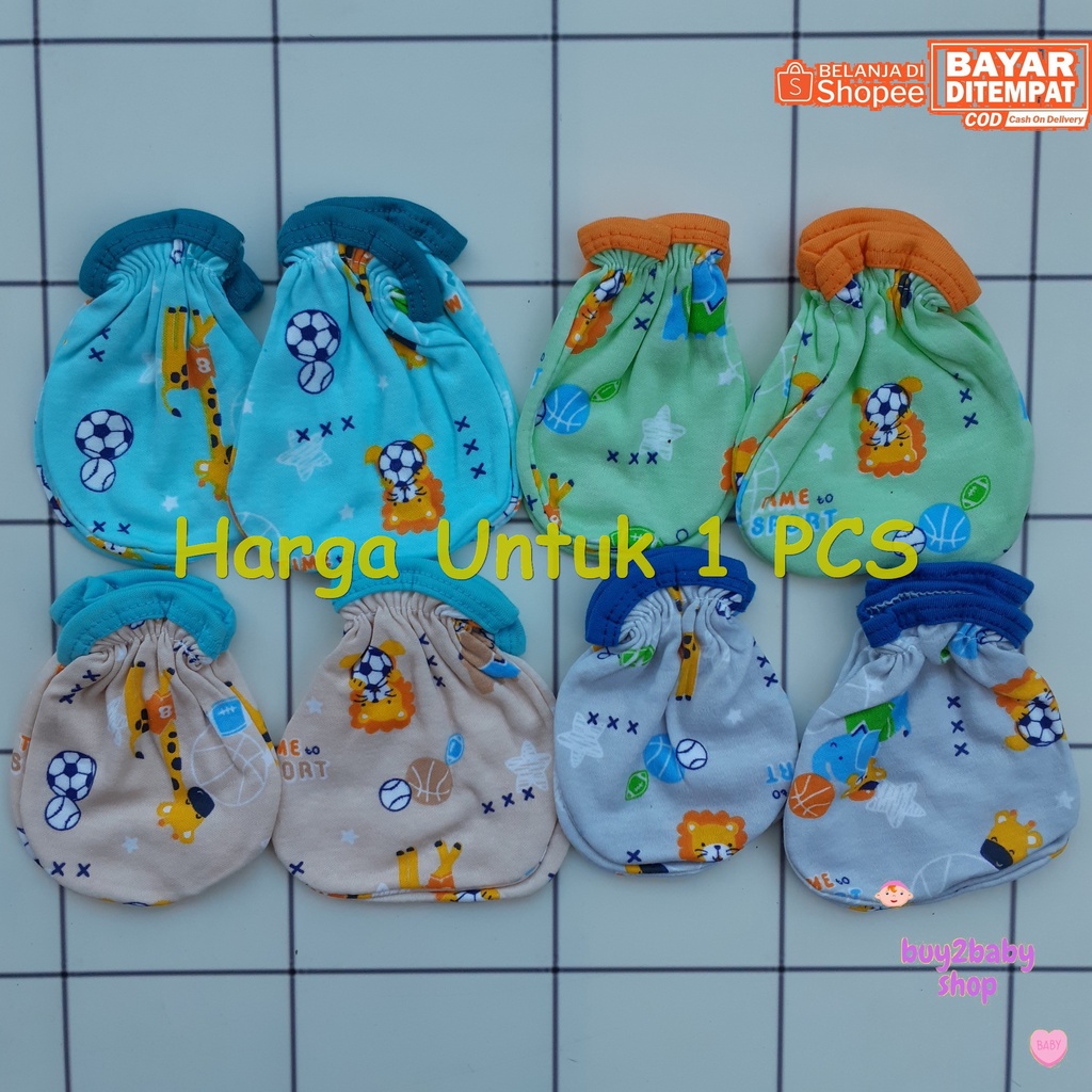 Sarung tangan dan kaki bayi Mamimu warna motif 1 PCS