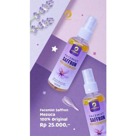 Facemist Safron BPOM - Facemist Saffron Original dari Mezuca Untuk Menghilangkan Jerawat