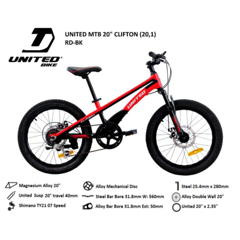 Sepeda Gunung Anak United MTB 20 Clifton | Shopee Indonesia