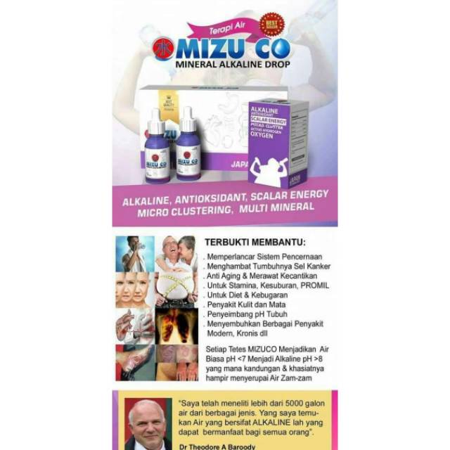 

Mizu co Alkaline Drop harga per paketRp 550.000